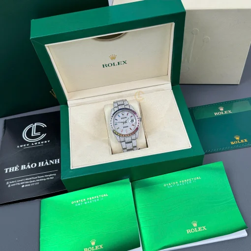 Datejust 126334 41mm Benzel Rainbow ruby Full Moissanite Hongkong - VIP Version